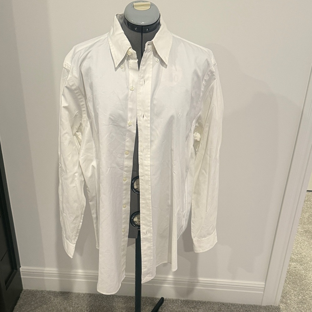 White Polo Ralph Lauren button down long sleeve top